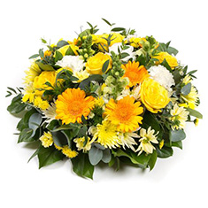 Gold &amp; White Funeral Posy Pad