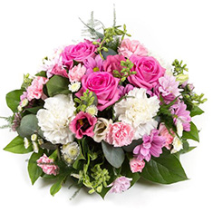 Pink &amp; Cream Funeral Posy