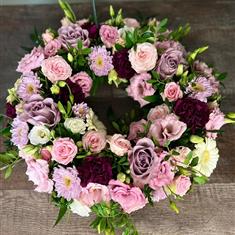 lilacs and purple wreath